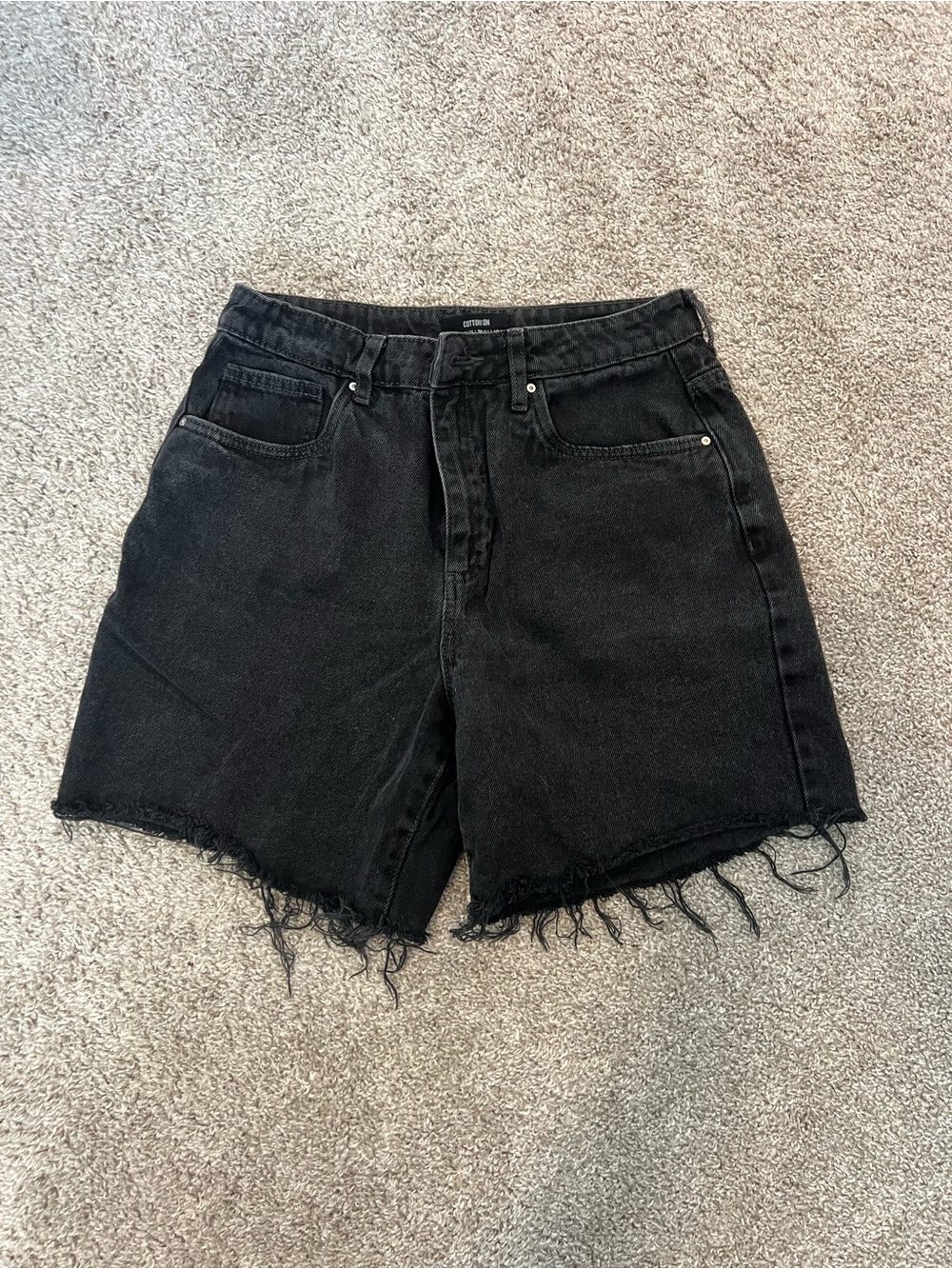Cotton On Black Relaxed Denim Shorts